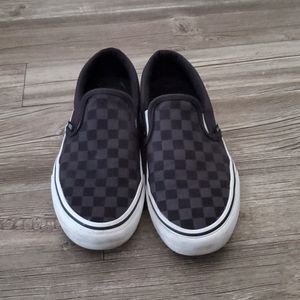 Black checkered vans